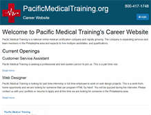 Tablet Screenshot of pacificmedicaltraining.org