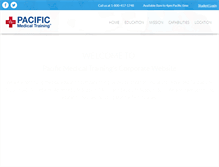 Tablet Screenshot of pacificmedicaltraining.com